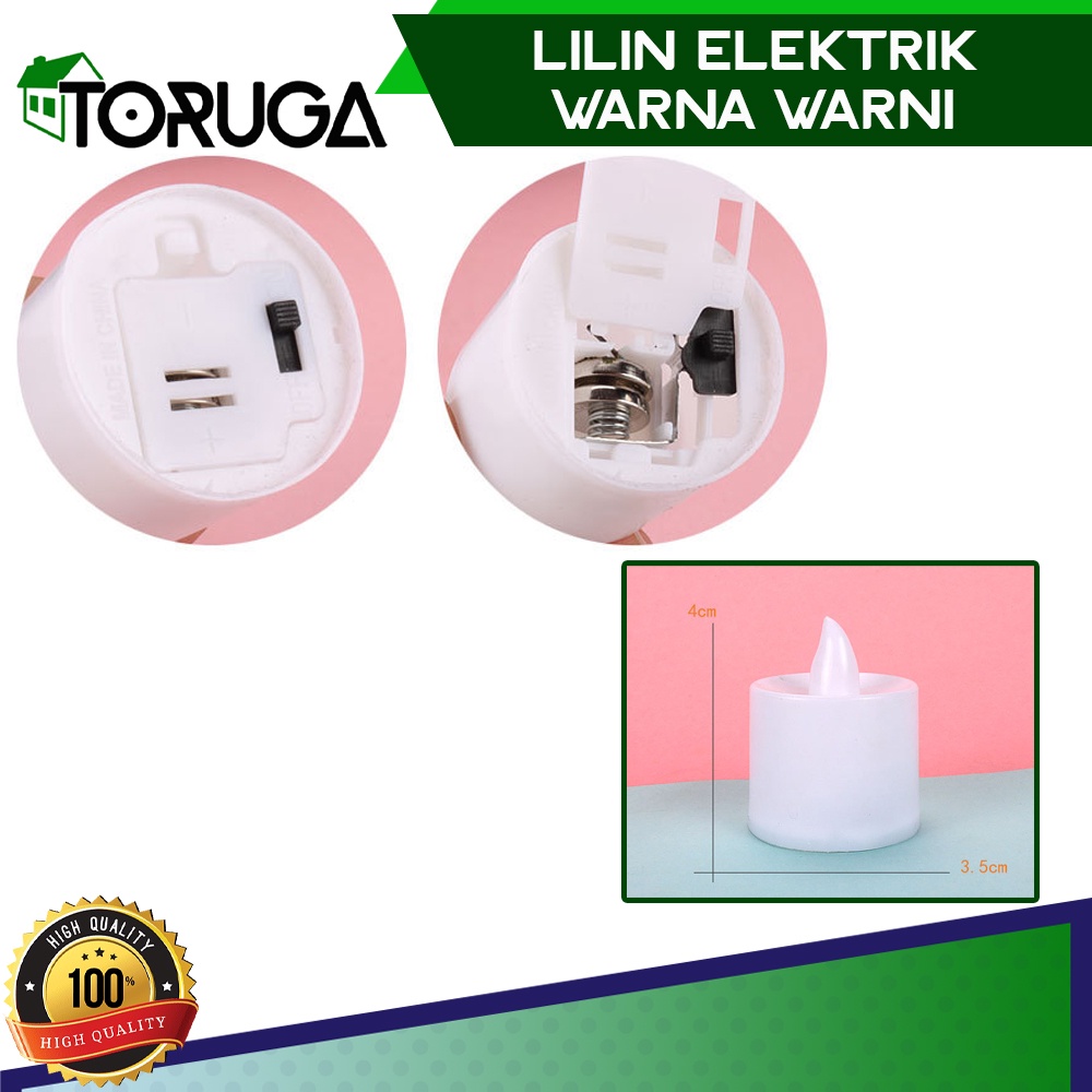 Lilin LED Elektrik Efek Kelap Kelip - Lampu Dekorasi Pesta Ulang Tahun