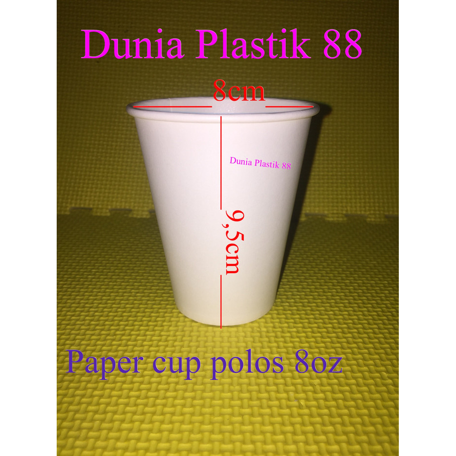 T7tiunf Harga/Pc Gelas Kertas Paper Cup Polos Putih 8Oz Foam Hot Kopi Coffee Yt79Ituhrt6