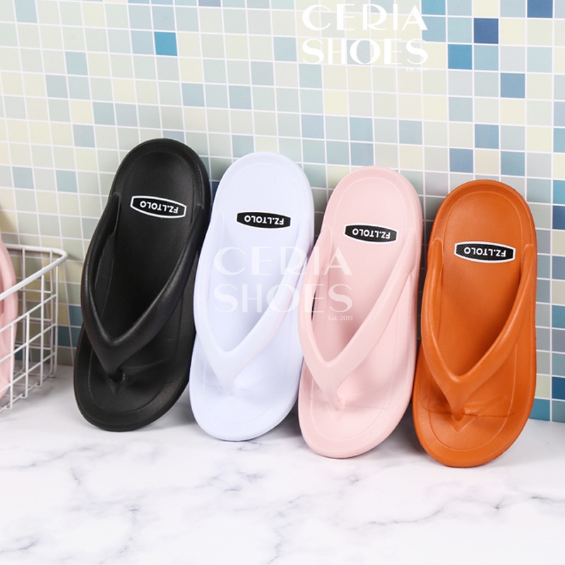 MlNlSO Sandal Jepit Wanita Korean Slipper Super Elastic Soft Summer Sandals Non-Slip Sol Rubber Import LNT