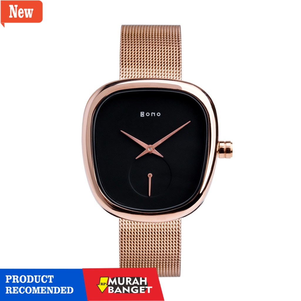 Jam analog wanita terbaik- Bono Watch Siena Milanese Dark Rose Gold
