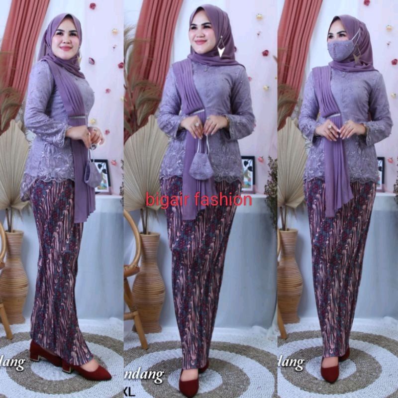 KEBAYA AURORA SELENDANG MODERN   SETELAN KEBAYA MODERN   SETELAN KEBAYA PESTA KEBAYA WISUDA AURORA SELENDANG BUSUI BY BA