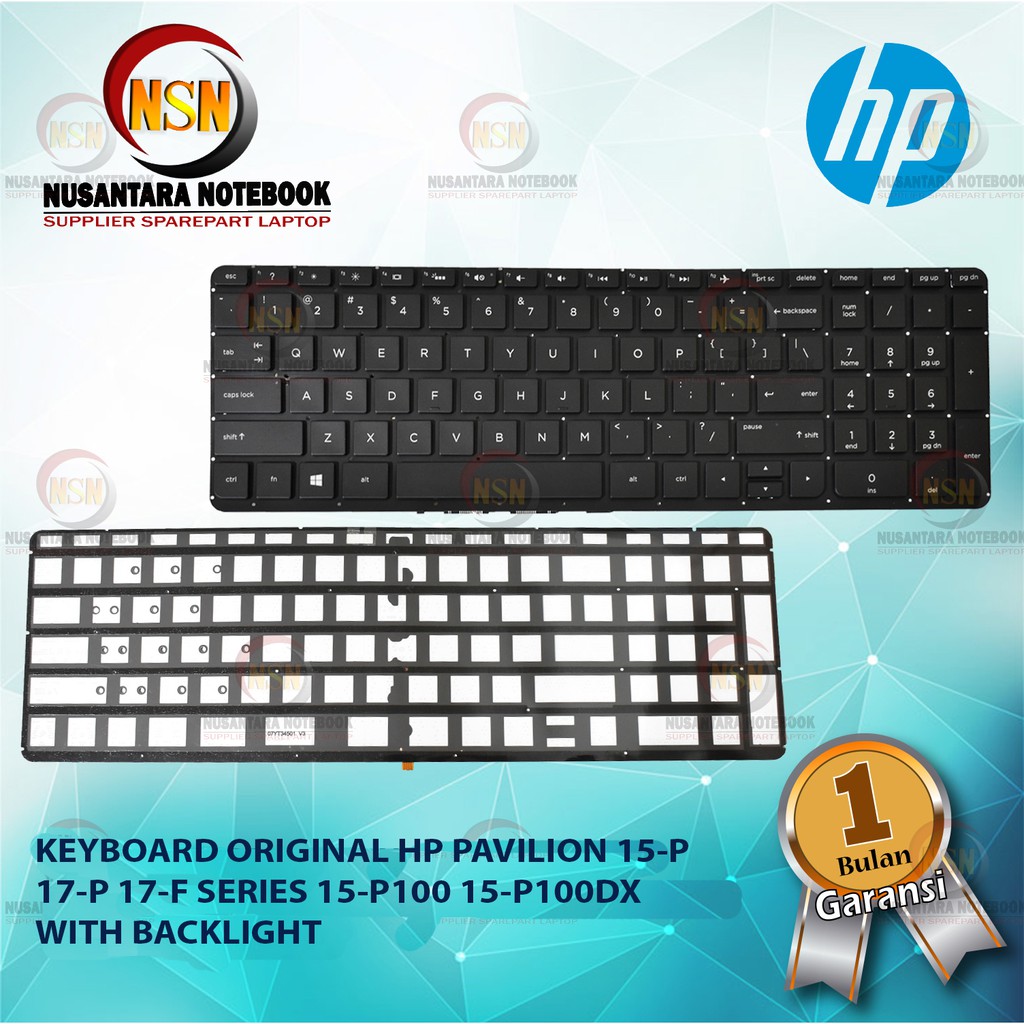 Keyboard Original HP Pavilion 15-P 17-P 17-F Series With BackLight