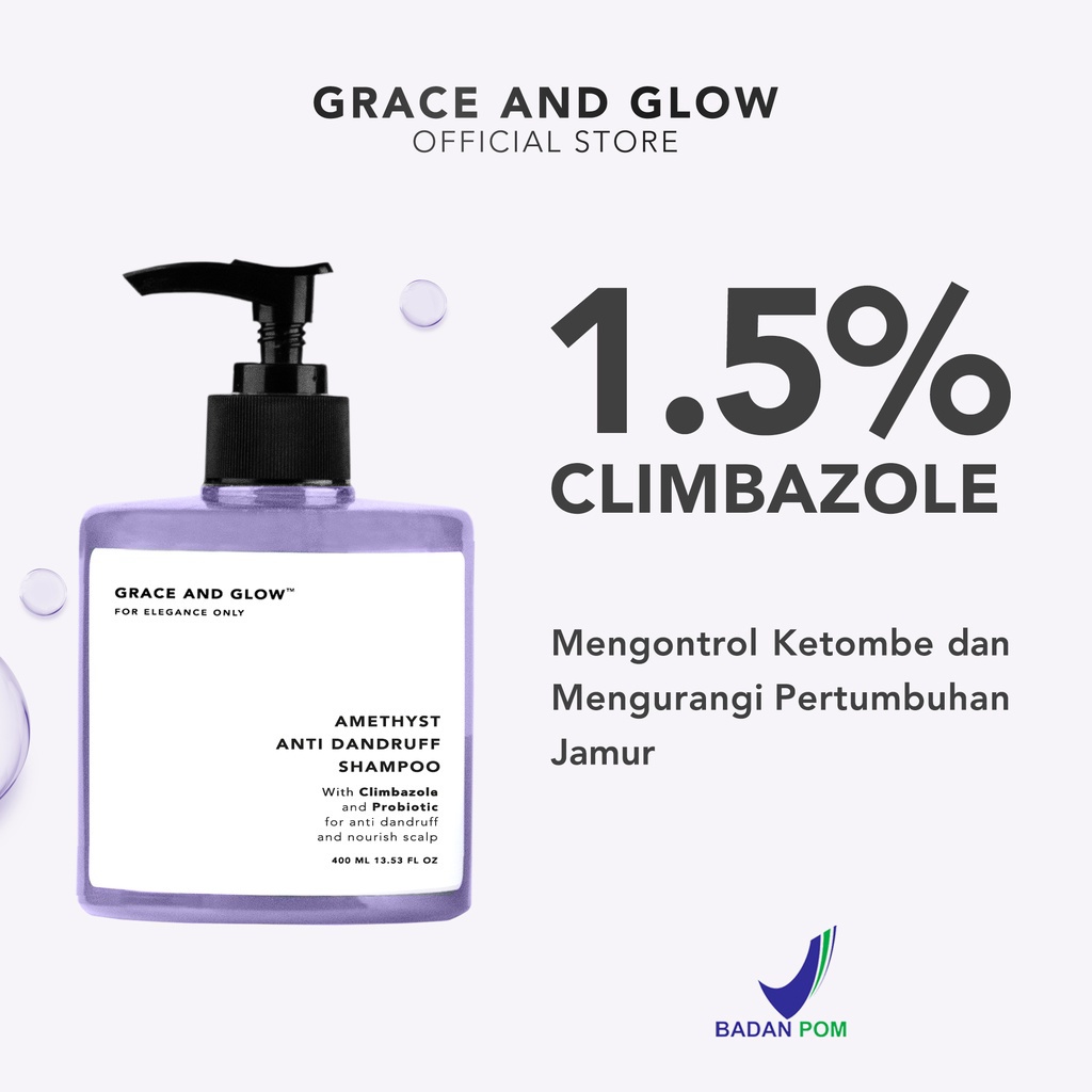 Grace &amp; Glow Secret Bombshell Anti Oil and Repair Shampoo - Amethyst Anti Dandruff Shampoo 400ml