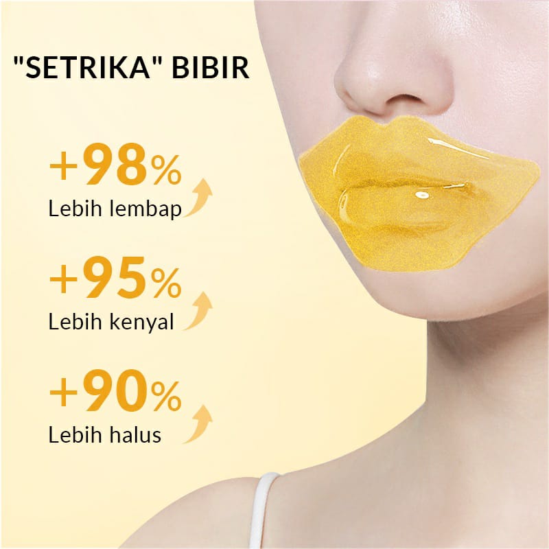 BPOM UNNY × BIOAQUA 24K Gold Moisturizing Essence Lip Mask 60g / Masker Bibir Untuk Bibir Hitam / BS