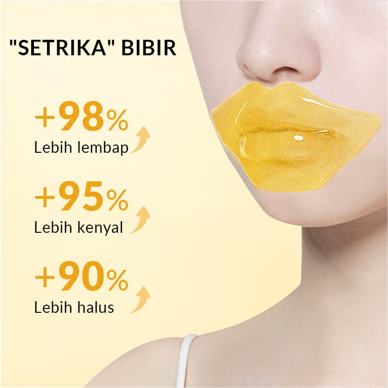 BPOM UNNY × BIOAQUA 24K Gold Moisturizing Essence Lip Mask 60g / Masker Bibir Untuk Bibir Hitam / BB