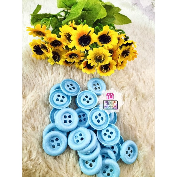 Kancing Polaris Plastik 2 cm Rp|| Kancing 4 Lubang || Kancing Konektor || Kancing Souvenir Warna || Kancing Plastik