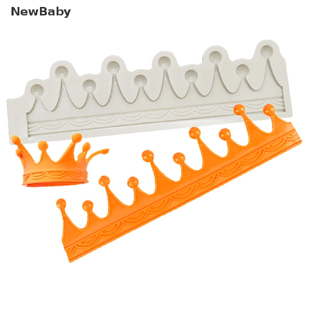 Cetakan fondant Bentuk Mahkota Bayi Bahan Silikon Untuk Dekorasi Kue / Cokelat