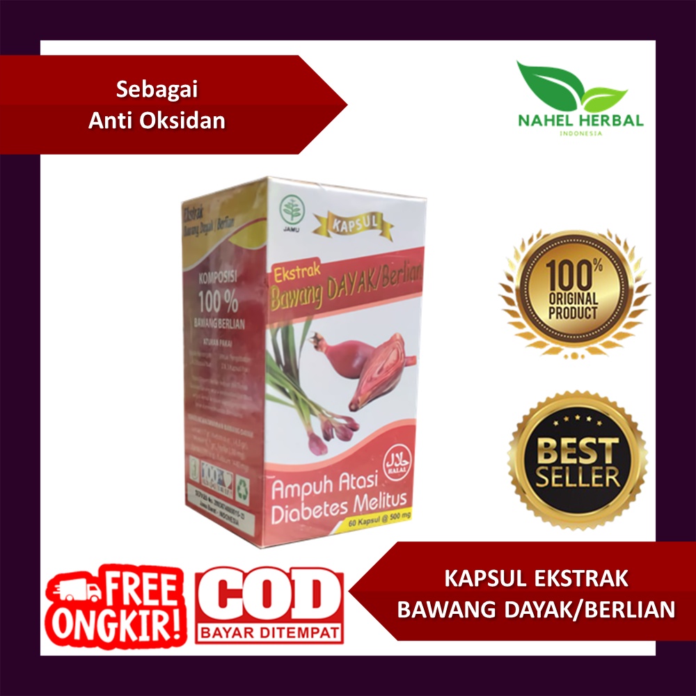 COD Kapsul Bawang Dayak Berlian Premium Original - Obat Lengkap Luka Diabetes Gula Darah Easy Touch 