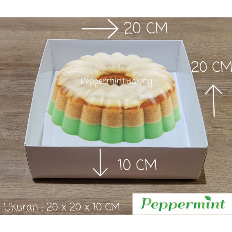 

Box pudding kotak pudding laminating mika dus pudding dus kue 20 x 20 x 10 (5Pcs)