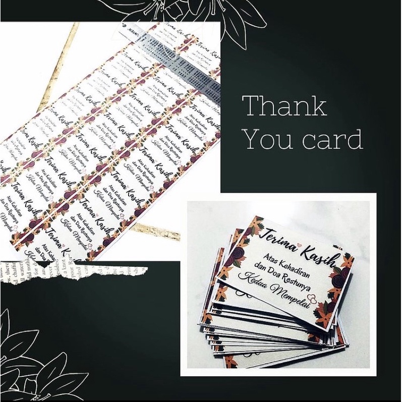 

(FREE DESIGN) kartu souvenir/ucapan terima kasih/thank you card.