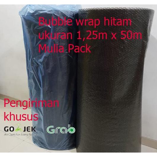

BUBBLE WRAP HITAM UKURAN 1,25M X 50M 1 ROLL MULIA PACK BERGARANSI
