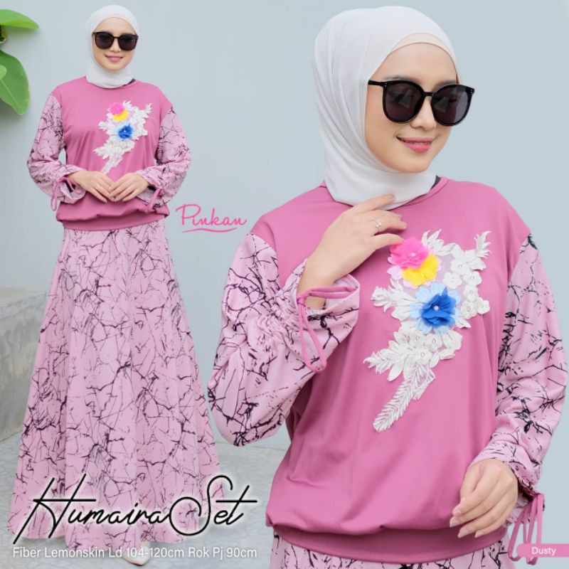 Setelan Wanita Cantik Humaira Set One Set Baju Setelan Wanita Baju Set Wanita Setelan Rok