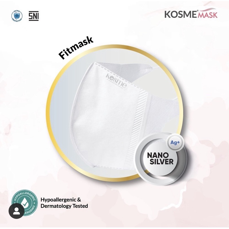 MASKER FITMASK KOSME MASK NANO SILVER MS GLOW WITH STOPER MASKER KOSME MASK MA GLOW ORIGINAL ECER