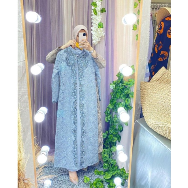 Gamis Cardigan Corneli Kancing Swarosky Original Butik