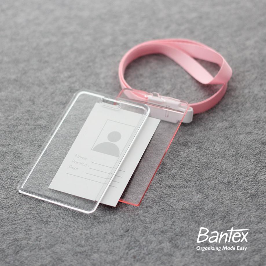 

[PREMIUM PRODUCT] Bantex Transparent ID Card Holder Lanyard Portrait #8868