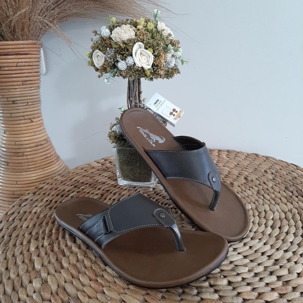 Sandal Kulit Pria Sandal Jepit Cowok Murah Sandal Casual