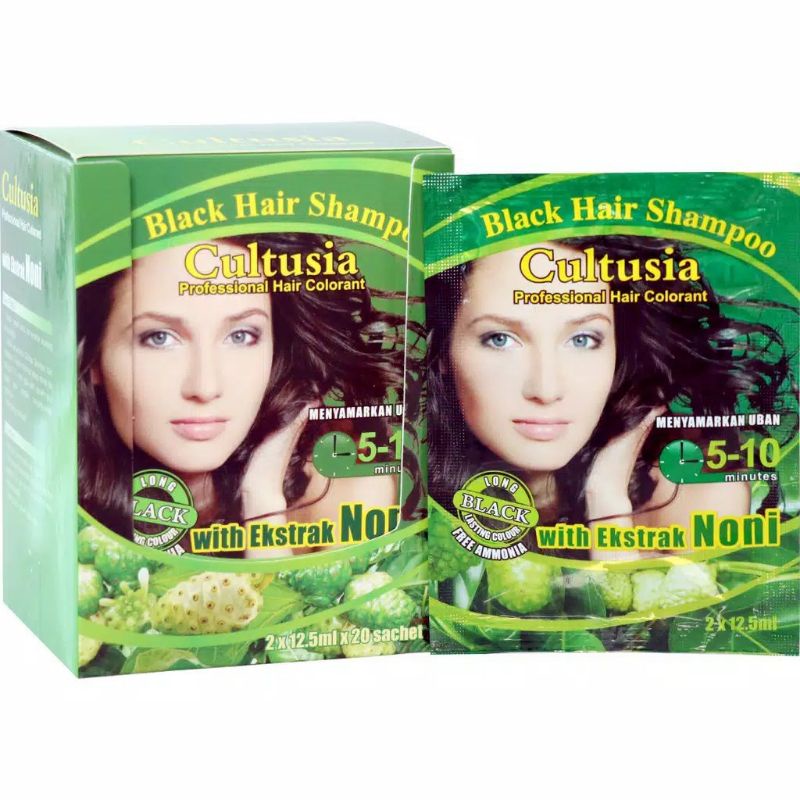 Cultusia Hair Color Shampoo (Black)