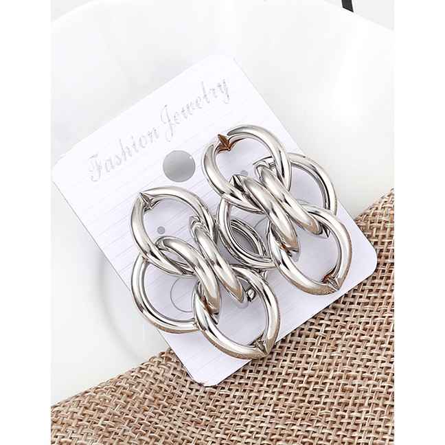 LRC Anting Tusuk Fashion Kc Cross Hollow Earrings Y61825