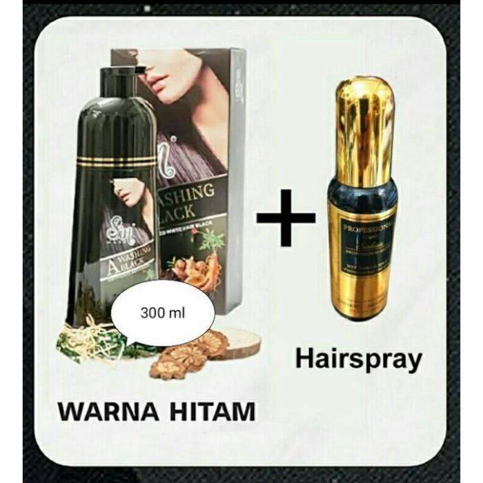 Shampoo Shampo Shin Hair Penghitam Rambut Anti Uban (Warna Hitam) Gratis Serum