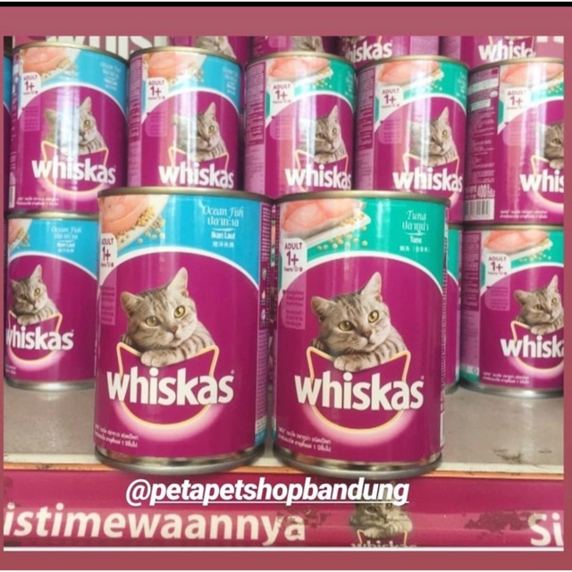 Makanan Kucing Whiskas Kaleng 400 gr Tuna Ocean Fish