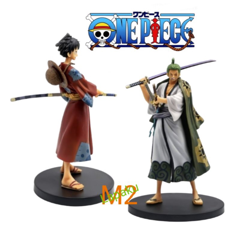 Action Figure Luffy Zoro One Piece Wano Kimono
