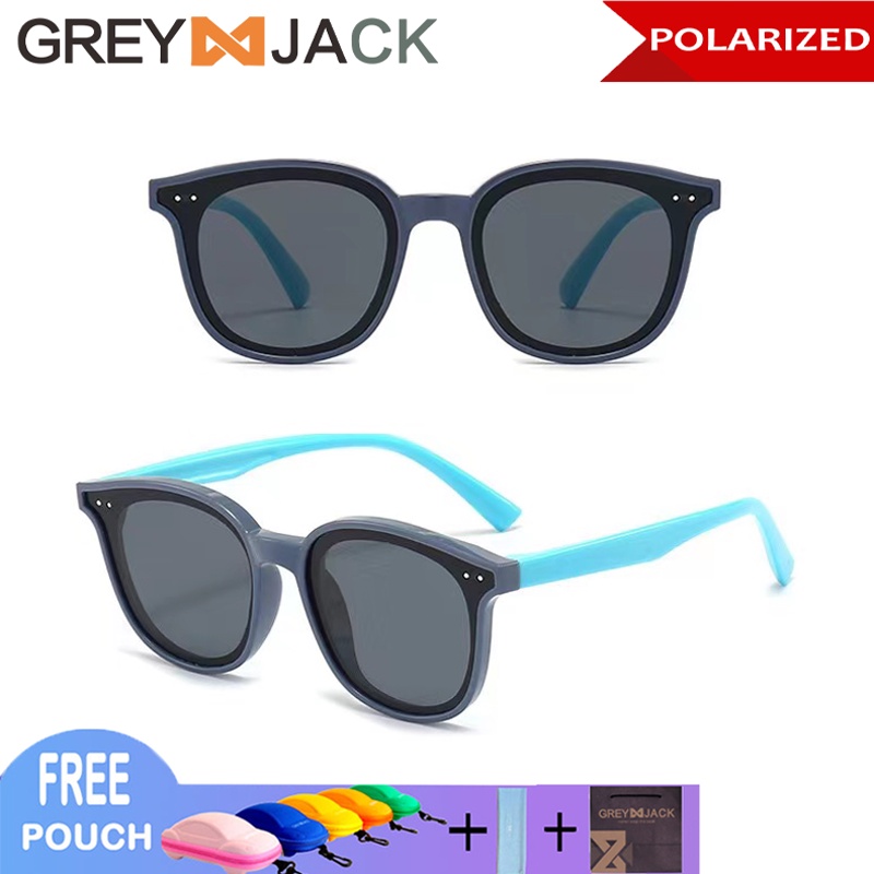 Grey Jack Kacamata Anak Sunglasses Hitam Anti Uv Korean Style TR90 Ringan Fashion Anak Laki-laki dan Perempuan 0015 0014-C2 NAVY BLUE