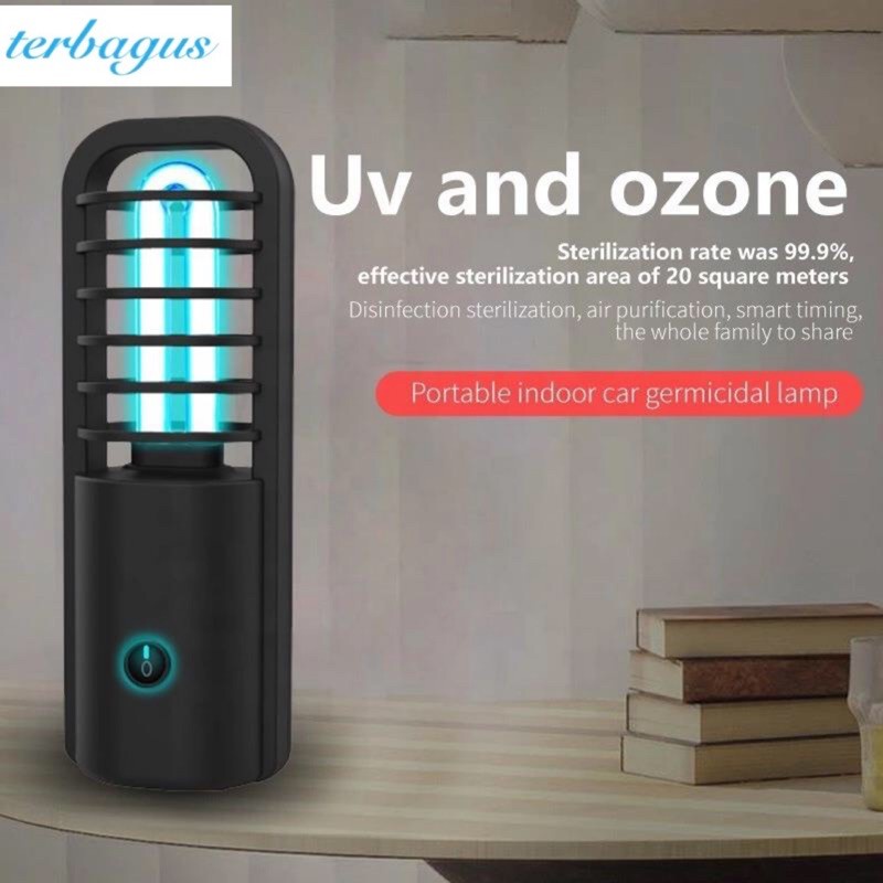 Lampu UV Portable UVC Sterilizer Disinfection Lantern + Ozone Disinfectant Sterilize