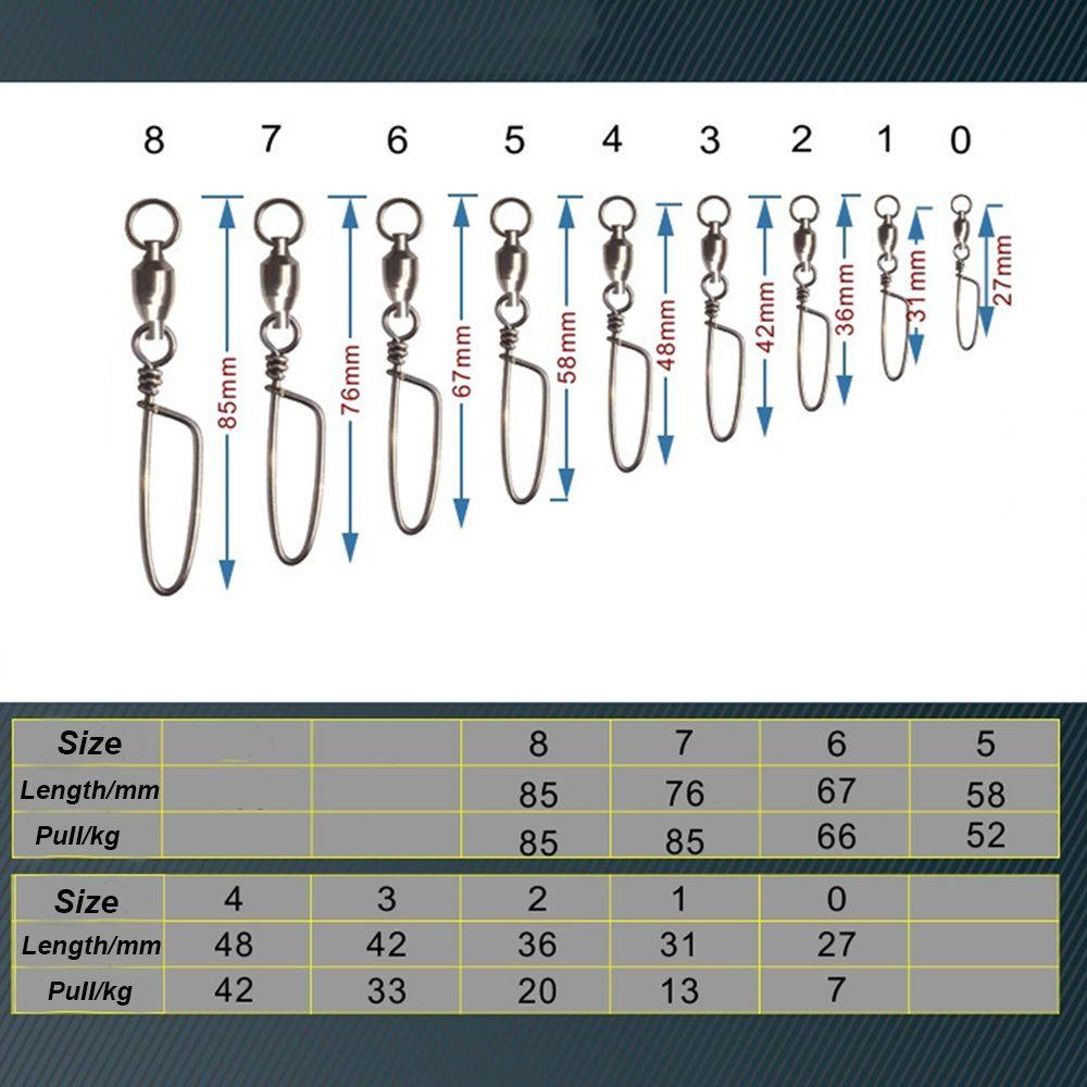 Suyo 5/10pcs Konektor Snap Pancing Dengan Pin Cincin Padat Baru Ukuran0# Kepada8# Ball Heavy Duty