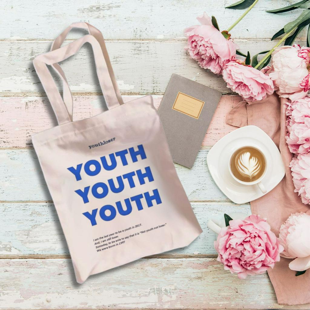 Tote Bag Kanvas Aesthetic / Tas Tote Bag Canvas Pria/Wanita Murah/Tote Bag Blue Style/Tote Bag Fashi