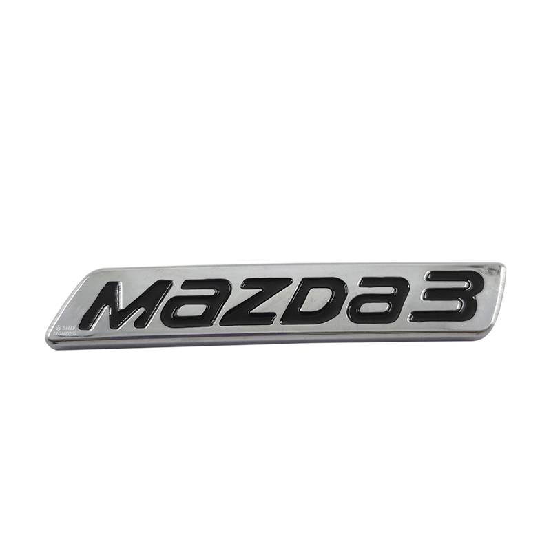 1 X ABS Chrome MAZDA 3 MAZDA3  Logo Car Auto Emblem Badge Sticker Decal Replacement For MAZDA 3