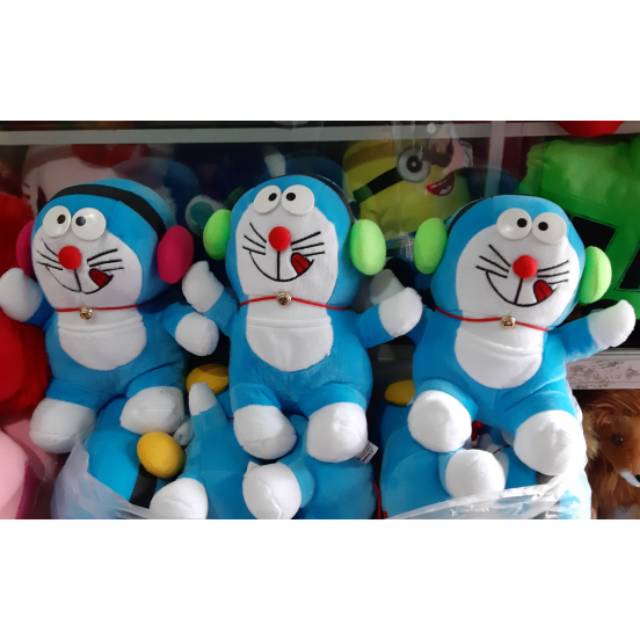 Boneka doraemon headset lucu² Mini