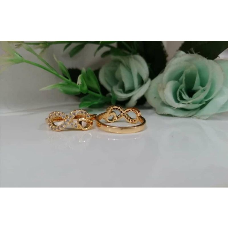 cincin wanita dewasa cantik warna emas