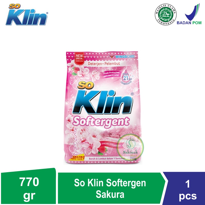 So Klin Softergent 770gr - Detergent Bubuk