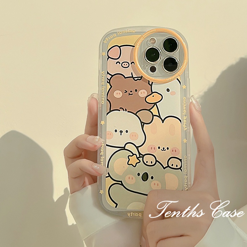 Redmi Note12 A1 A1+10C 10A 10 9A 9C 9 9T Note 11s 10s 9s 11 10 9 8 Pro Xiaomi Poco X3 NFC X3Pro M3 X3 Mi12T 11T Pro Casing Ponsel Pesta Animal Soft Clear Cover