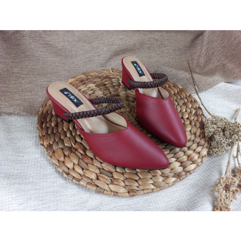 d'nine ST 14 Sepatu Wanita Sepatu hak mules 5cm