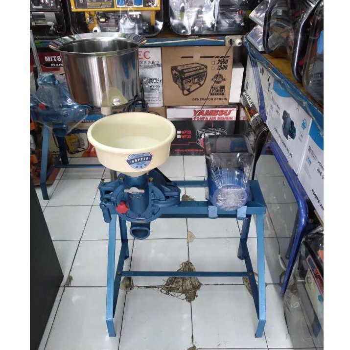 Mesin giling tahu//tempe 6"+Dinamo listrik 1/2HP siap pakai