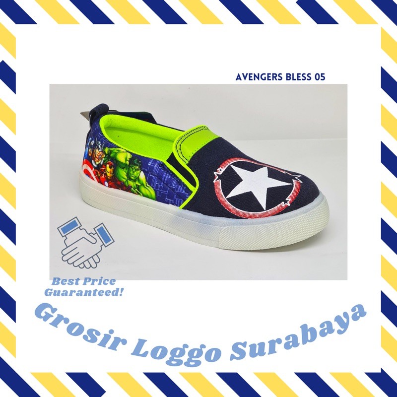 Loggo Sepatu Anak Avengers Bless 05 Biru Tua