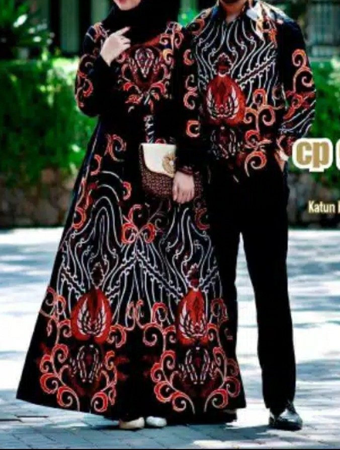 Couple Batik Gamis Kemeja Sarimbit Katun Halus 2811