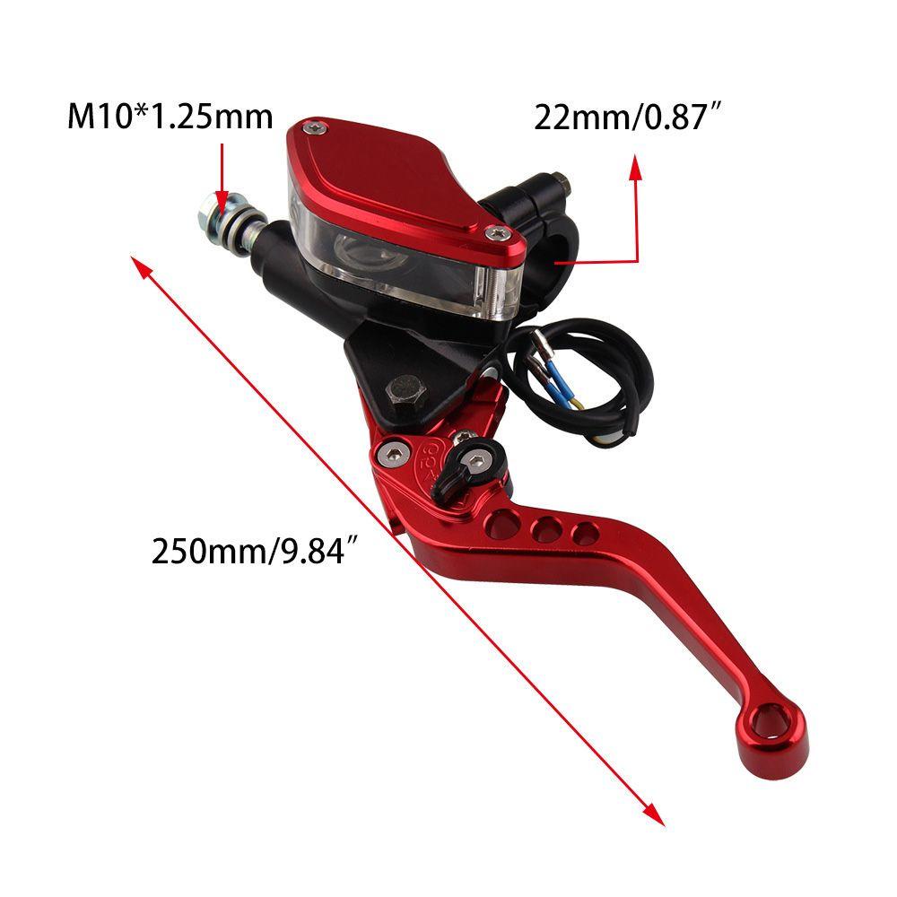 Top 1pasang Pegangan Rem Tangan Hidrolik Aksesoris Rem Baru Aksesoris Motor Motor Kopling Rem Hidrolik