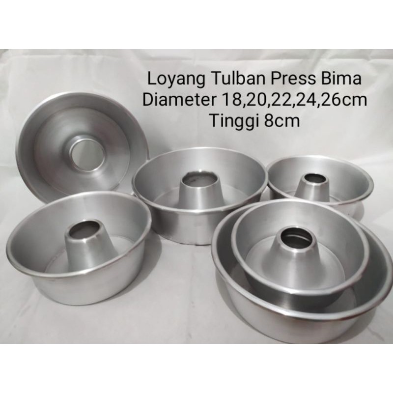 Loyang Tulban press tebal / Loyang tulban bima / Loyang bolu / Loyang tulban bima press