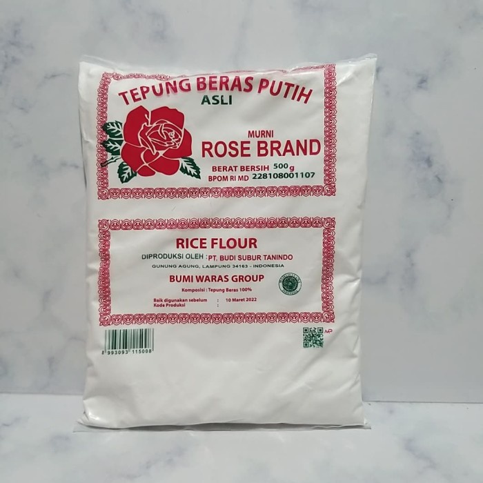 

Ketan-Beras-Tepung- Tepung Beras Rose Brand 500 Gram Biasa -Tepung-Beras-Ketan.
