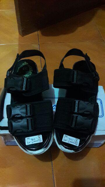 Platform Double Belt Black Red Fs 246