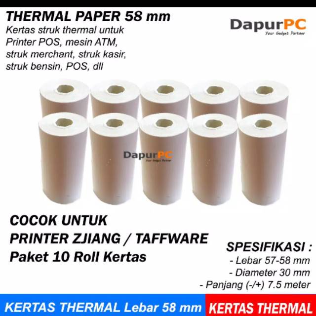 

Thermal paper 58ml