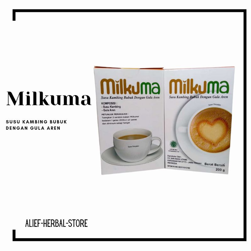 

Milkuma Susu Kambing Bubuk Dengan Gula Aren 200gr | Susu Kambing Etawa Milkuma plus Gula Aren