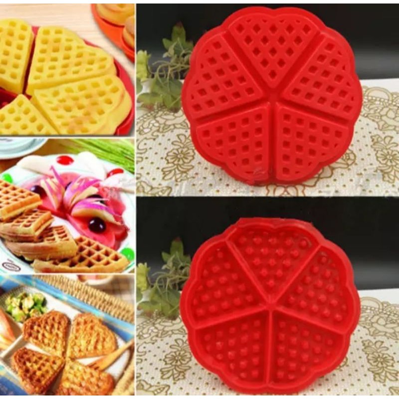 cetakan waffle silicon ( bulat)