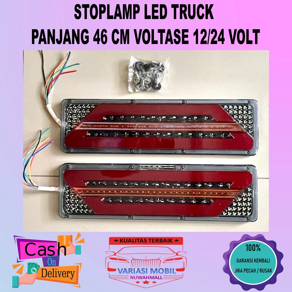 Lampu Stoplamp Truk Lampu Belakang Variasi Mobil Led Rem Sein Senja 12 Volt 24 Volt