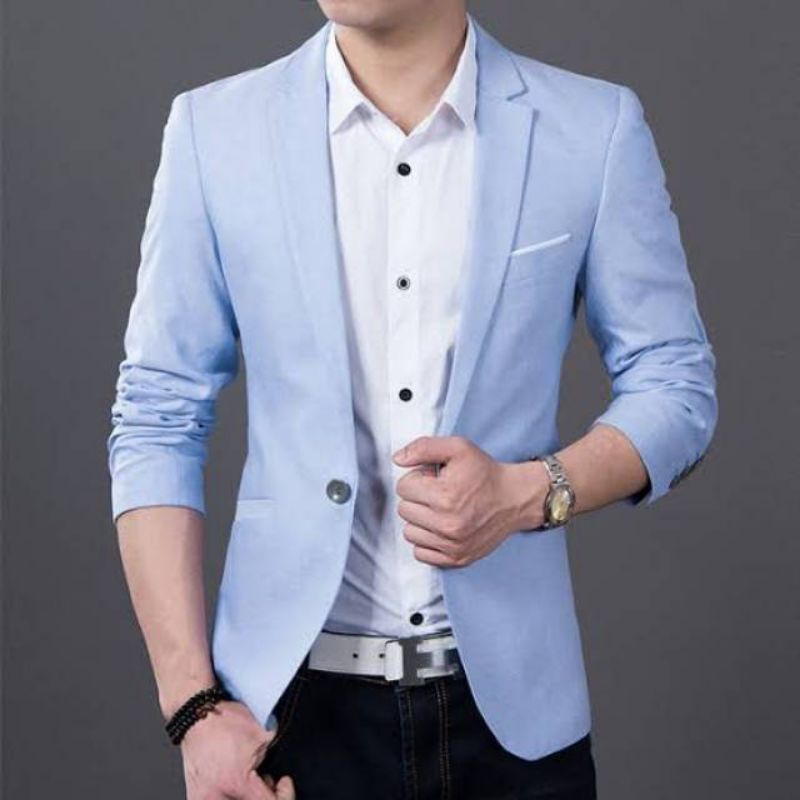 JAS BLAZER/JAS KANTOR/JAS FORMAL/JAS RESMI/JAS PRIA BIRU MUDA