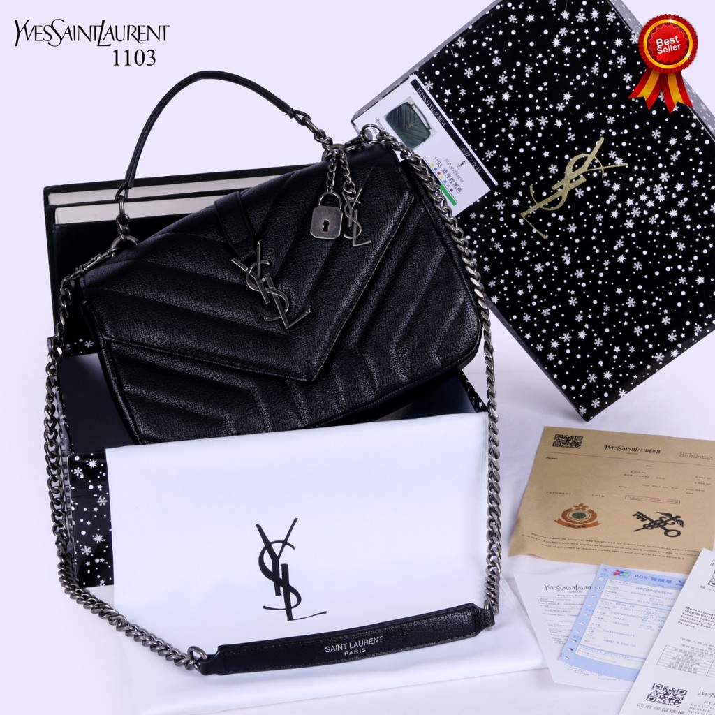 Aw #1103 New Arrival YVES SAINT LAURENT YSL Loulou Matelasse Medium