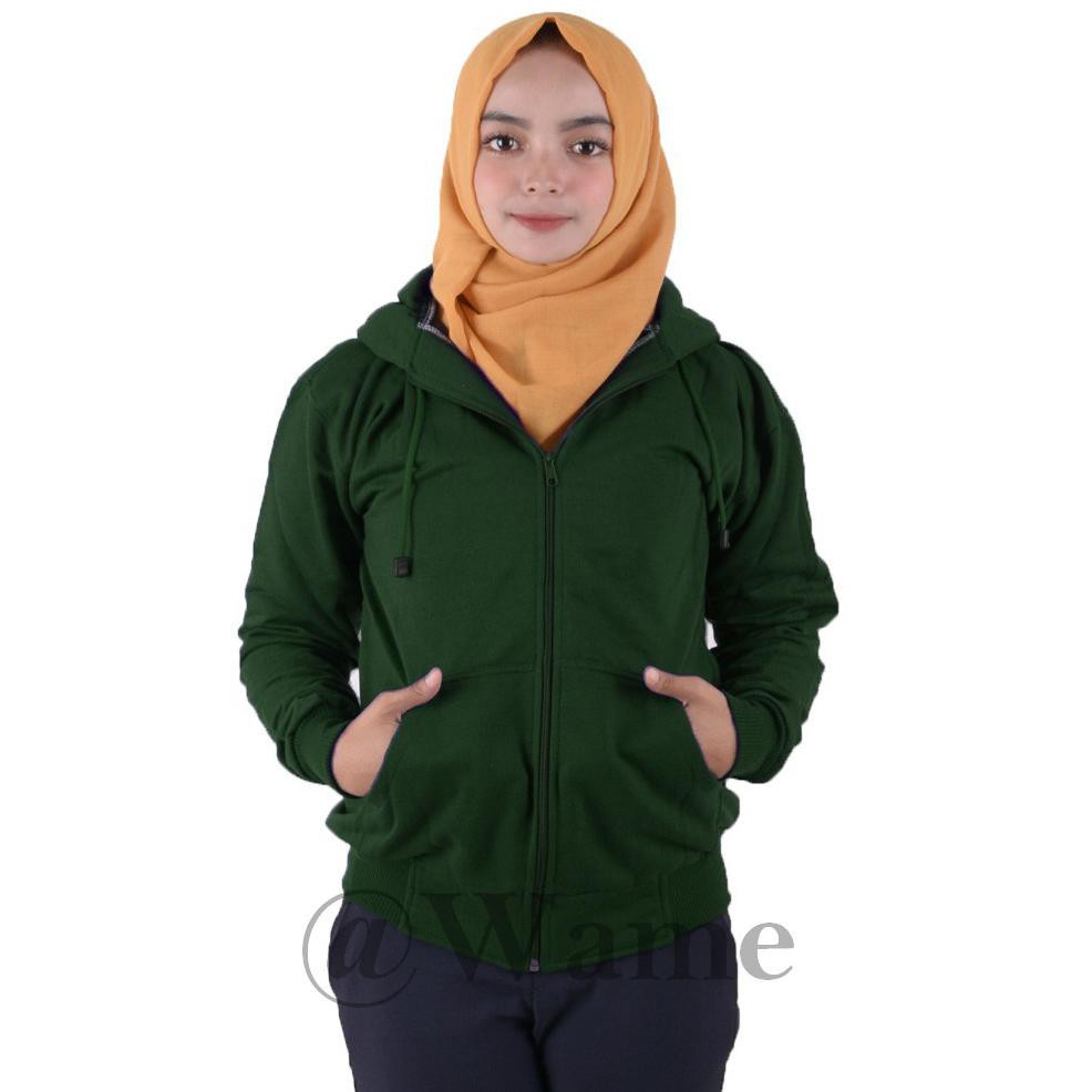 JAKET ZIPPER POLOS HOODIE M,L,XL,XXL PRIA WANITA HIJAU BOTOL WAME POLOS BAPAK ANAK JEANS LEVIS