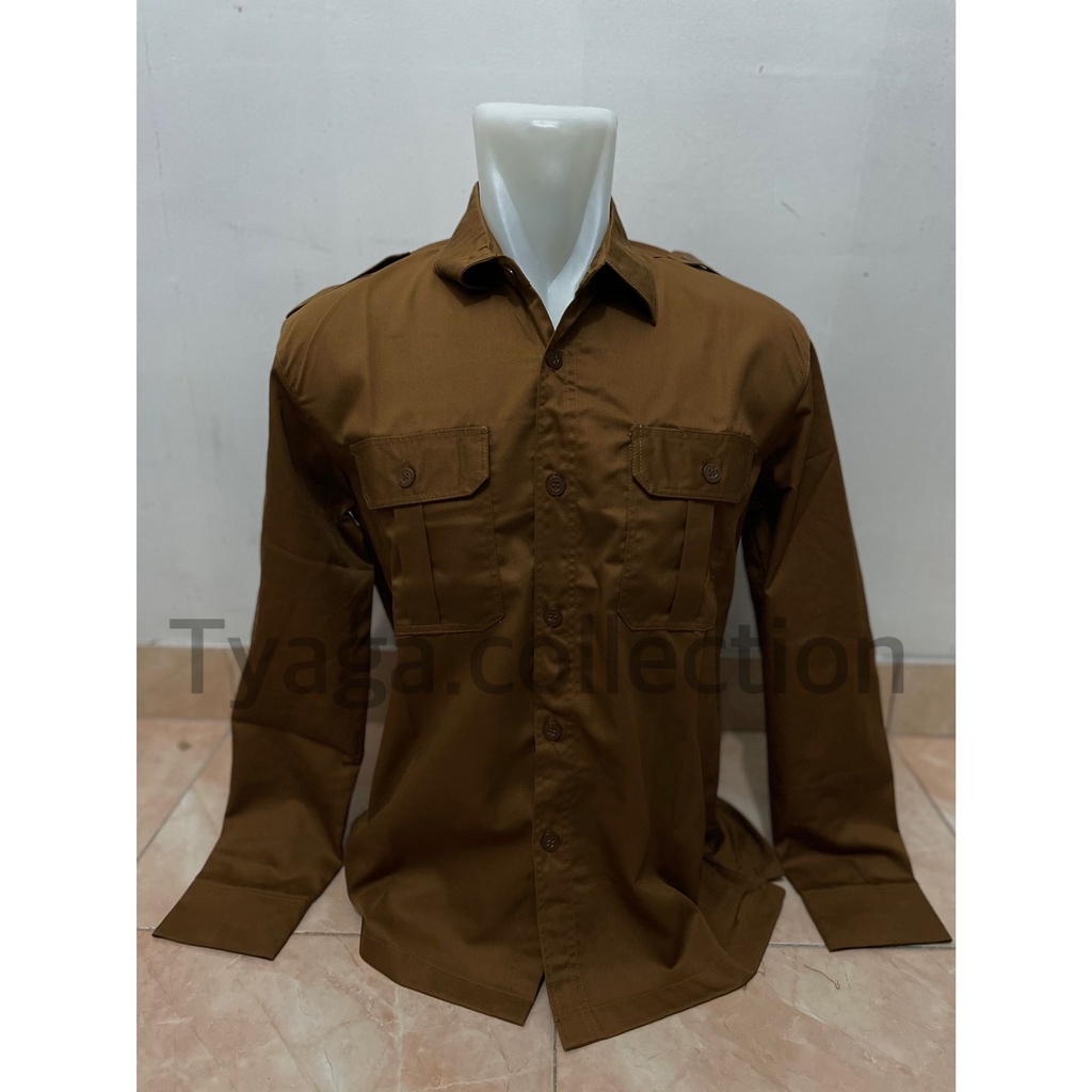 Seragam Kemeja Kantor Polos Lengan Panjang , Baju PNS, Baju Drill, Baju PDH